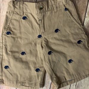 Janie and Jack Indigo Safari Elephant Shorts